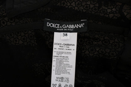 Dolce &amp; Gabbana Schwarzes Etuikleid mit Blumenmuster 