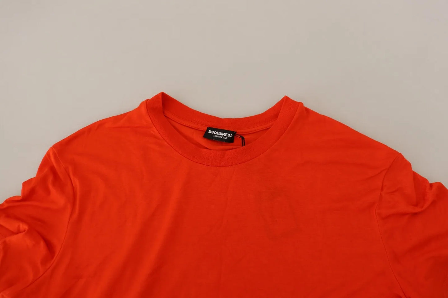 Dsquared² – Oranges Modal-T-Shirt mit Rundhalsausschnitt und kurzen Ärmeln