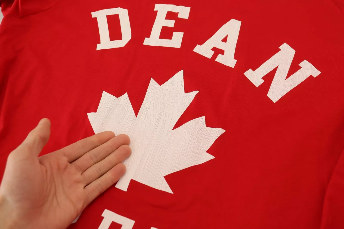 Dsquared² Rotes bedrucktes Baumwoll-T-Shirt mit kurzen Ärmeln und Rundhalsausschnitt