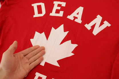 Dsquared² Rotes bedrucktes Baumwoll-T-Shirt mit kurzen Ärmeln und Rundhalsausschnitt