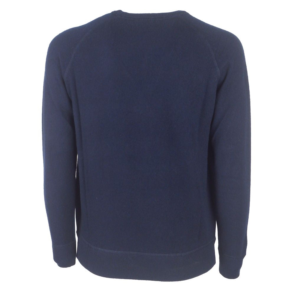 Emilio Romanelli Blauer Kaschmir-Herrenpullover