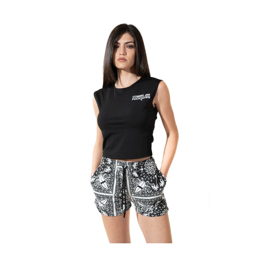 Comme Des Fuckdown Chic Monochrome Palms Baumwollshorts