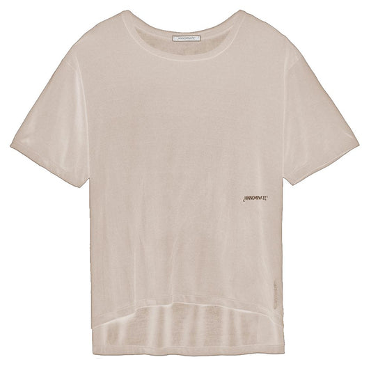 Hinnominate Beige Modal Damen T-Shirt