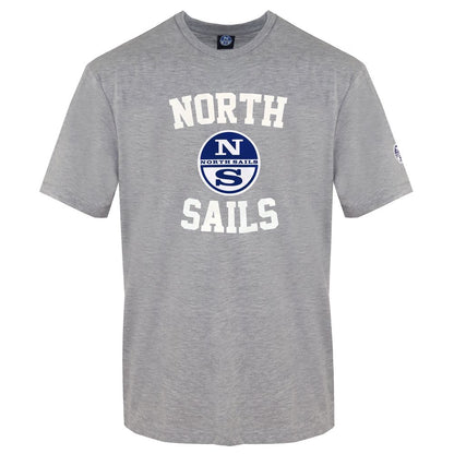 North Sails Herren T-Shirt aus grauer Baumwolle