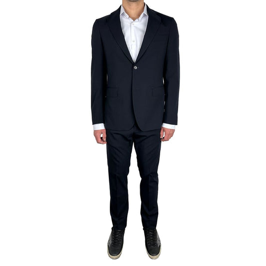 Aquascutum Navy Wool Men's Suit