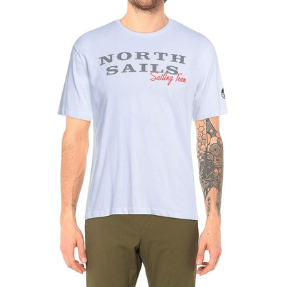 North Sails – T-Shirt mit Logo aus Gummi in makellosem Weiß