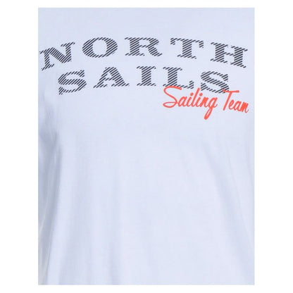 North Sails – T-Shirt mit Logo aus Gummi in makellosem Weiß