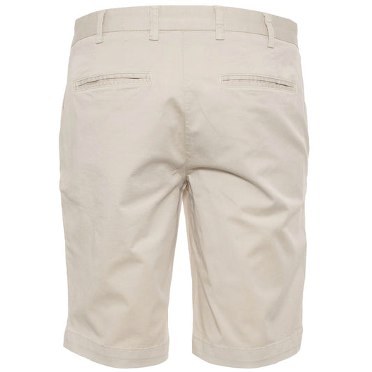 Refrigiwear Elegante beige Bermudashorts mit Logo-Patch