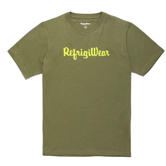 Refrigiwear Army-Baumwoll-T-Shirt mit kontrastierendem Logo