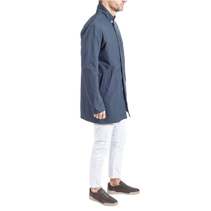 People Of Shibuya – Blauer Trenchcoat aus recyceltem Polyester für Herren