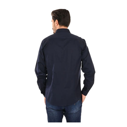 Ballantyne Herrenhemd aus blauer Baumwolle