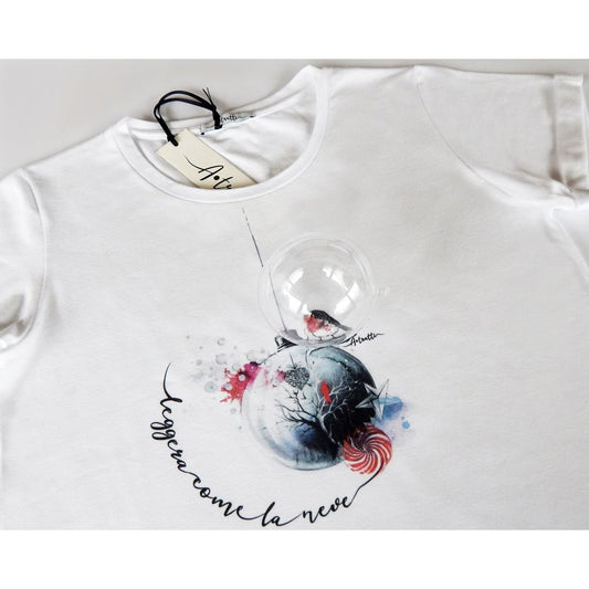 A.Tratti Weißes Viskose-T-Shirt für Damen