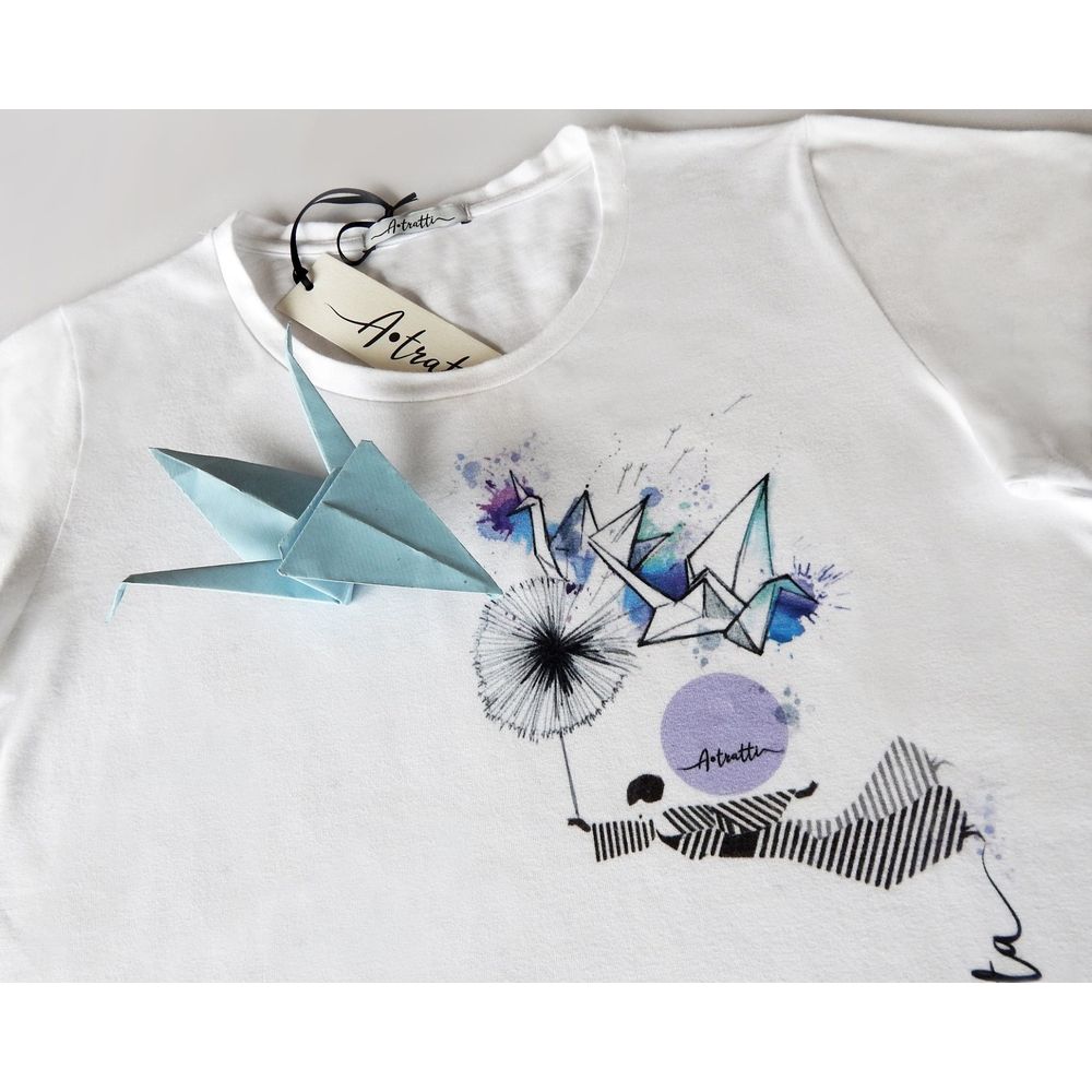 A.Tratti Weißes Viskose-T-Shirt für Damen