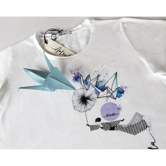 A.Tratti Weißes Viskose-T-Shirt für Damen