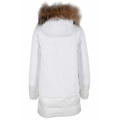Yes Zee – Schicke, gesteppte Daunenjacke aus Nylon mit Pelzkapuze