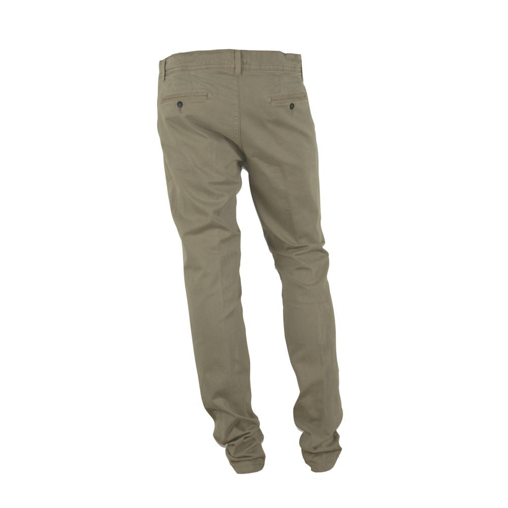 Beige Baumwollhose für Herren, Made in Italy