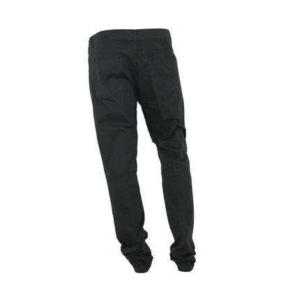 Schwarze Herrenhose aus Baumwolle, Made in Italy