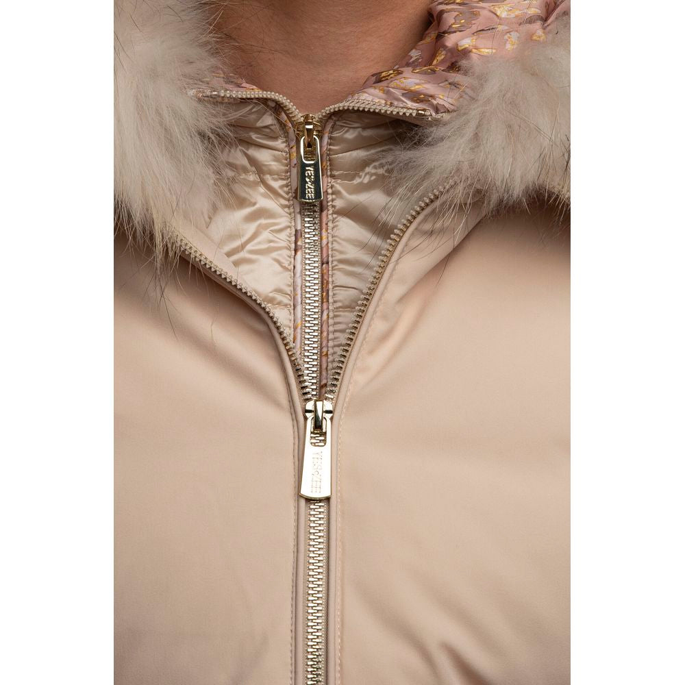 Yes Zee Beige Polyamid Damenjacke