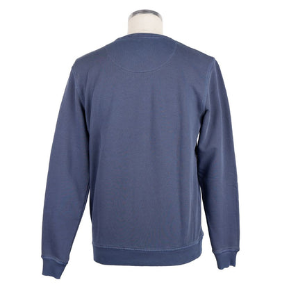 Refrigiwear Blauer Herrenpullover aus Baumwolle mit Brusttasche