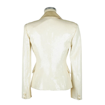 Elisabetta Franchi Weißer Polyester-Blazer für Damen