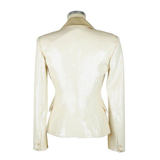 Elisabetta Franchi Weißer Polyester-Blazer für Damen