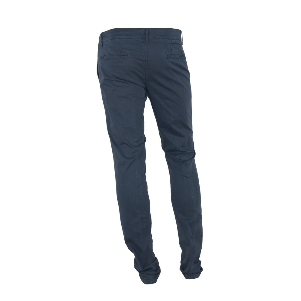 Made in Italy Blaue Baumwollhose für Herren