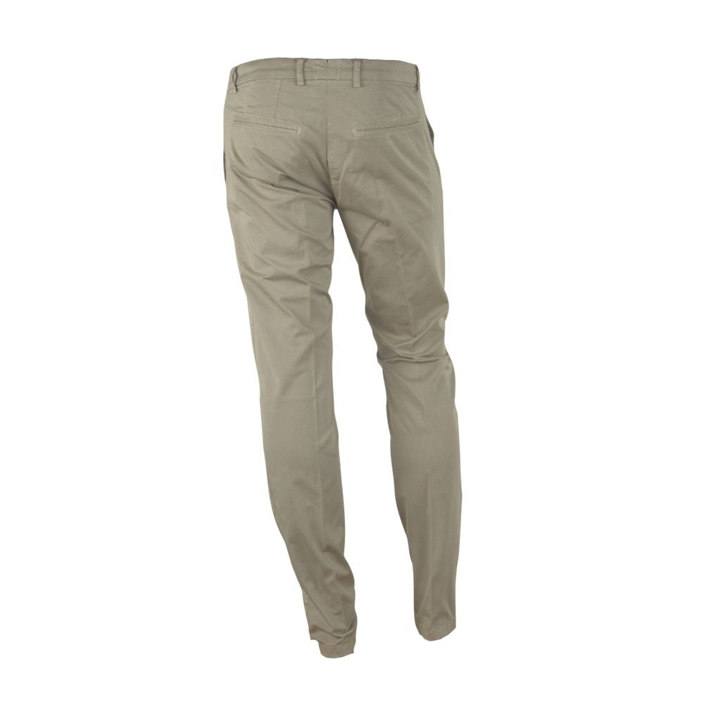 Beige Baumwollhose für Herren, Made in Italy