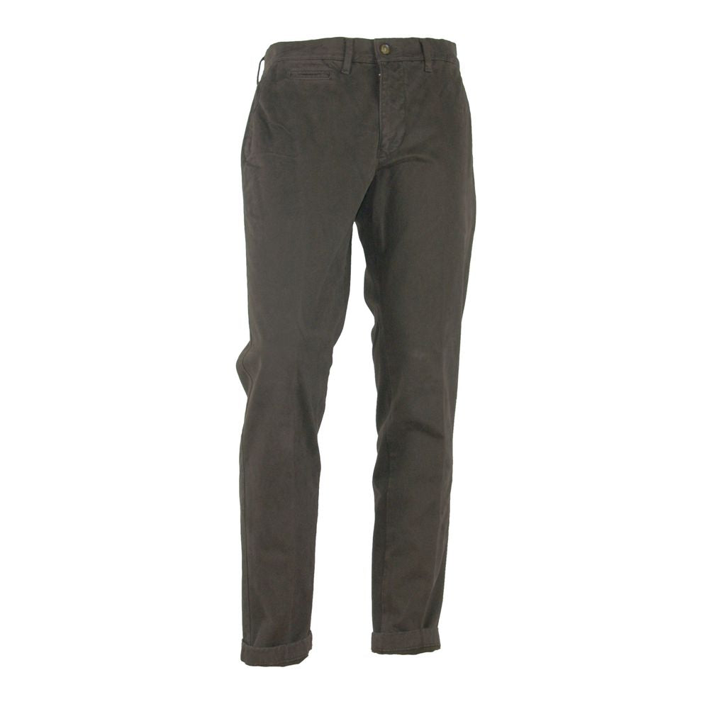 Braune Herrenhose aus Baumwolle, Made in Italy