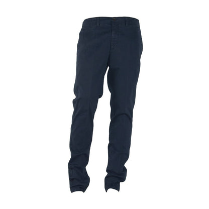 Made in Italy Blue Cotton Men's Trouser