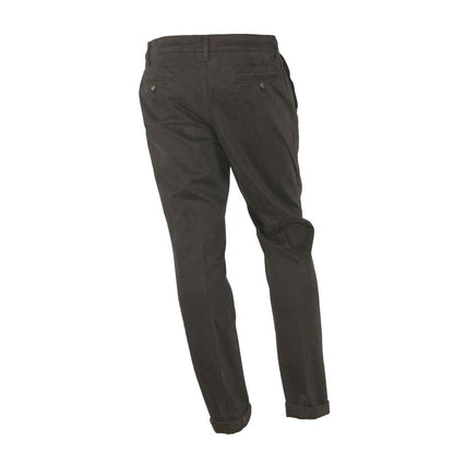Braune Herrenhose aus Baumwolle, Made in Italy