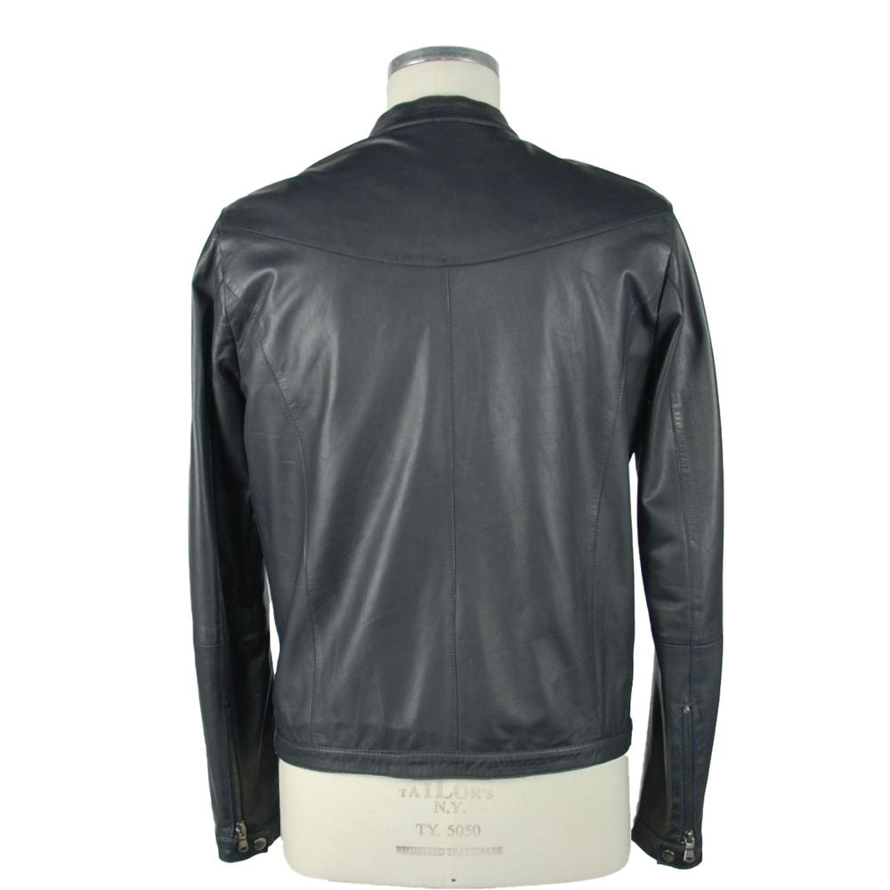 Emilio Romanelli Herrenjacke aus blauem Leder