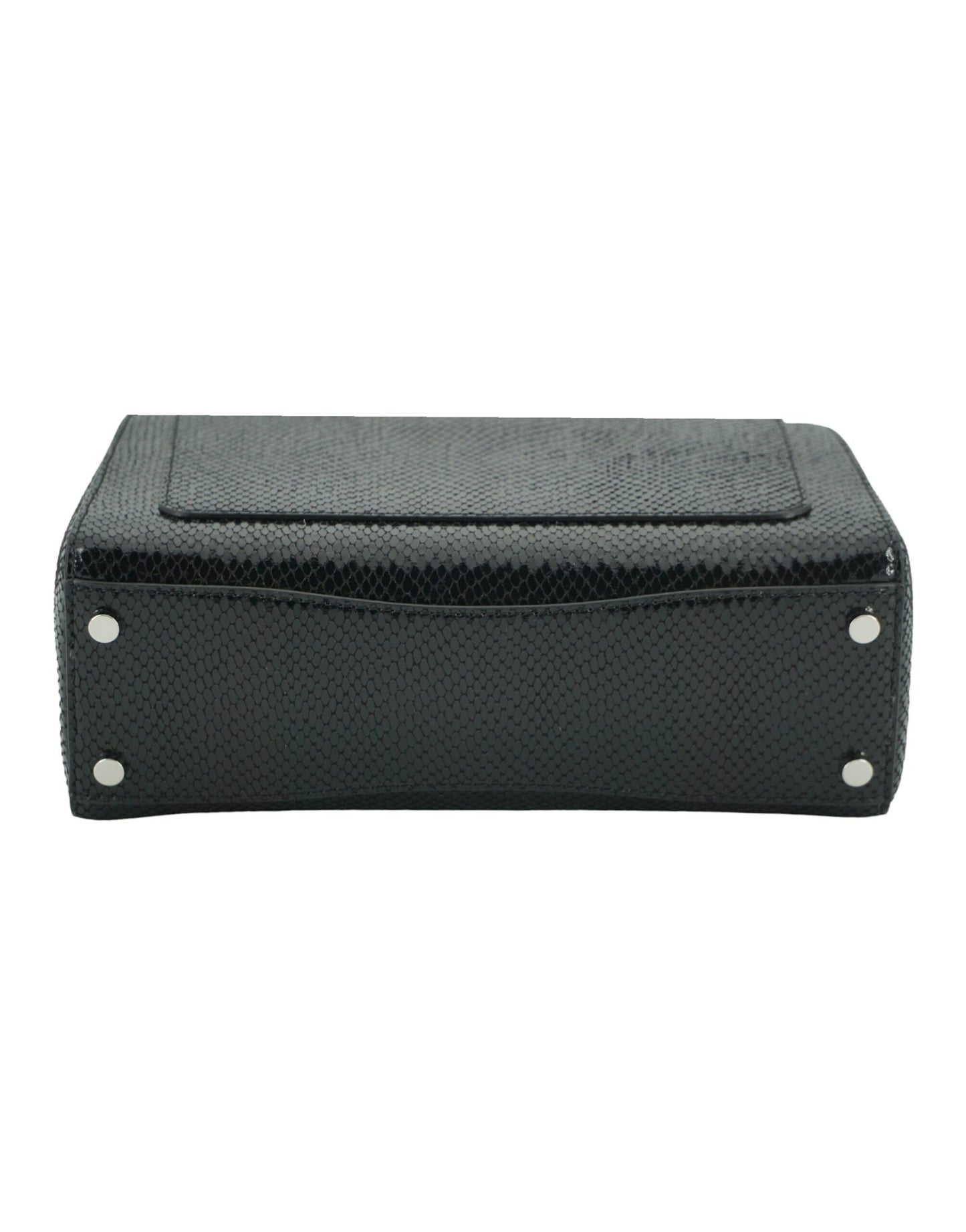 Jimmy Choo – Schwarze Umhängetasche aus Leder mit Griff oben