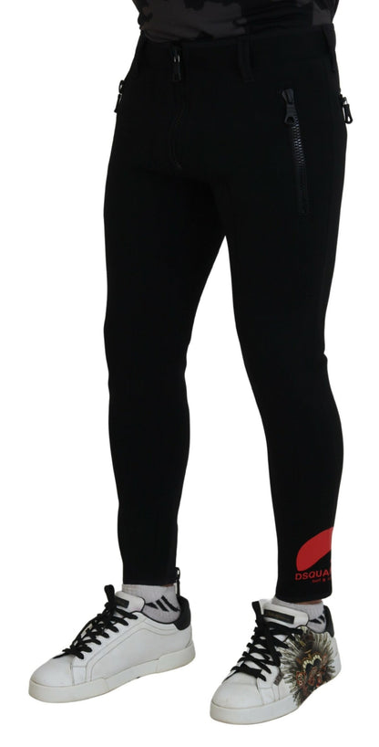 Dsquared² – Slim Fit-Hose aus Polyamid mit Logo-Print hinten