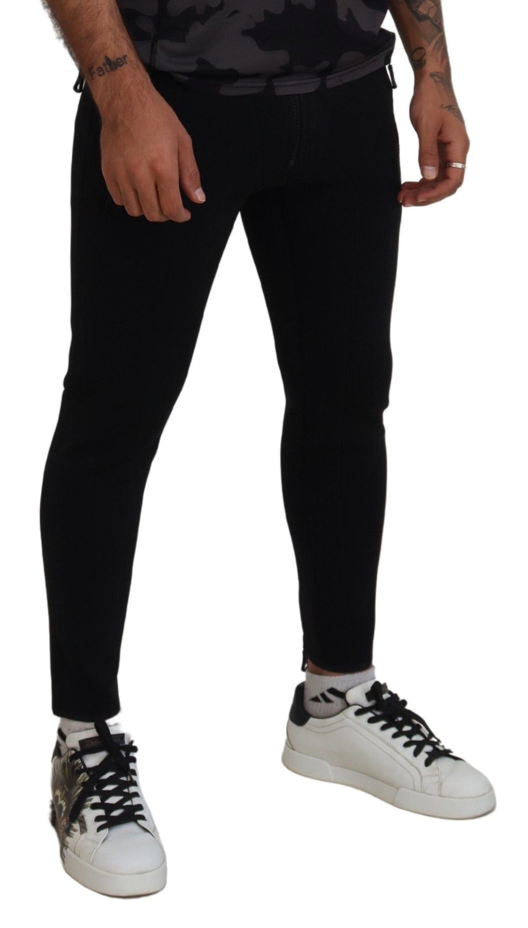 Dsquared² – Slim Fit-Hose aus Polyamid mit Logo-Print hinten