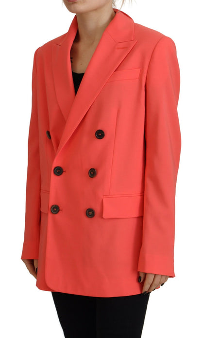 Dsquared² Rosa Zweireihiger Mantel Blazer Jacke