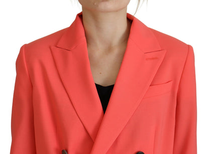 Dsquared² Rosa Zweireihiger Mantel Blazer Jacke