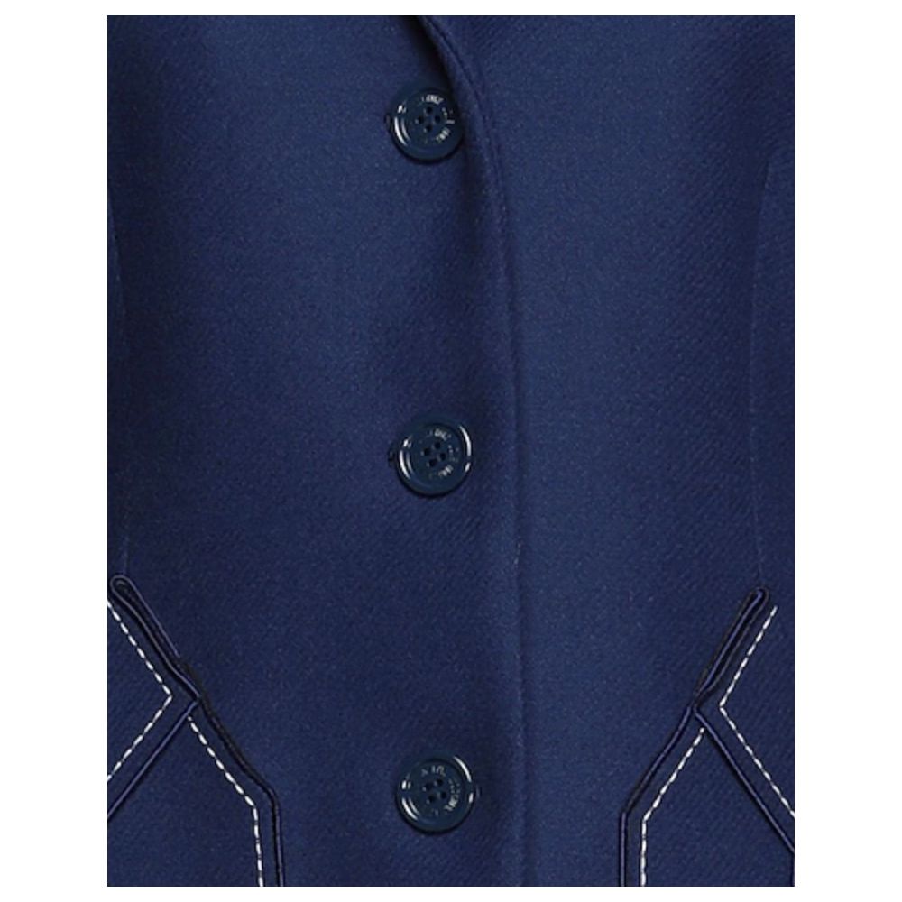 Love Moschino Blue Wool Women Coat