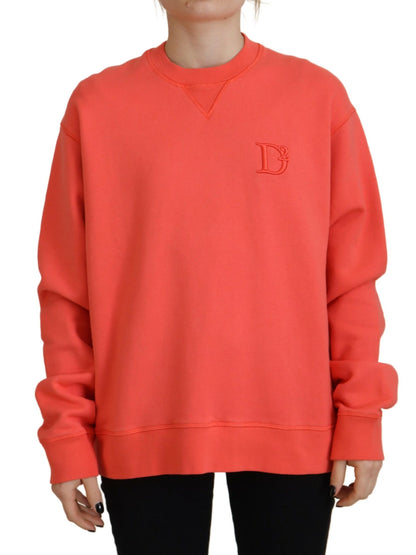 Dsquared² Pink Logo Stickerei Damen Langarmpullover