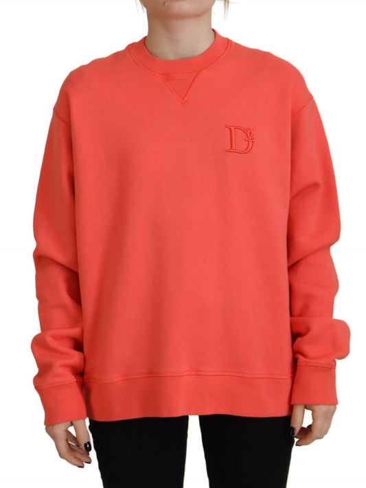 Dsquared² Pink Logo Stickerei Damen Langarmpullover