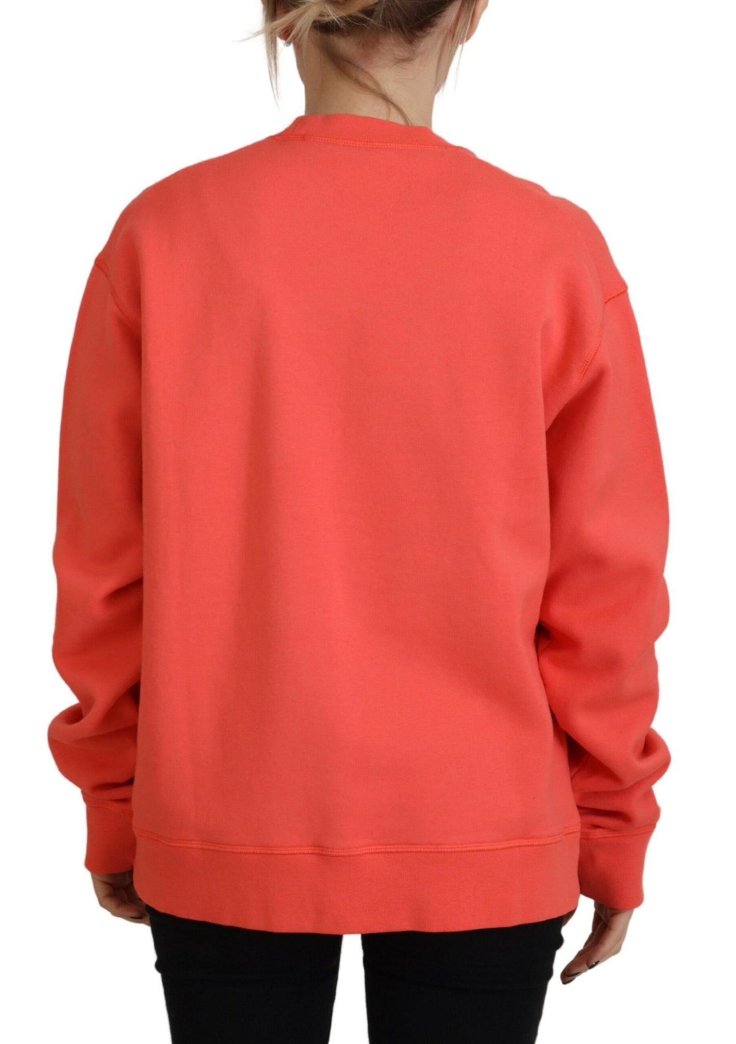 Dsquared² Pink Logo Stickerei Damen Langarmpullover