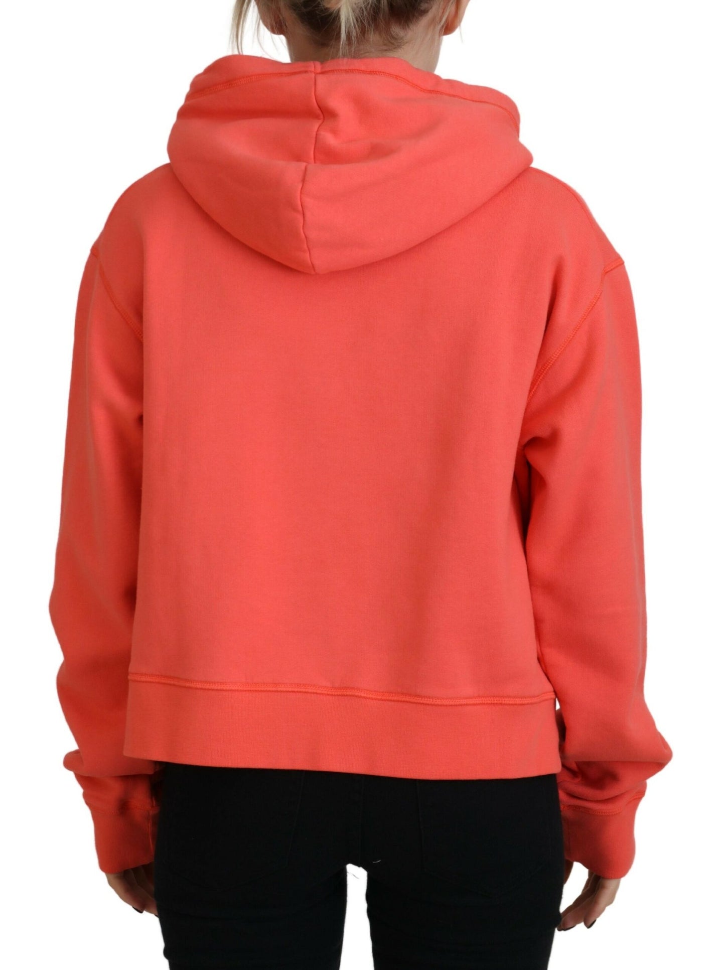 Dsquared² Rosa Logo Print Baumwolle Hoodie Sweatshirt Pullover