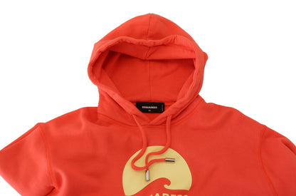 Dsquared² Rosa Logo Print Baumwolle Hoodie Sweatshirt Pullover