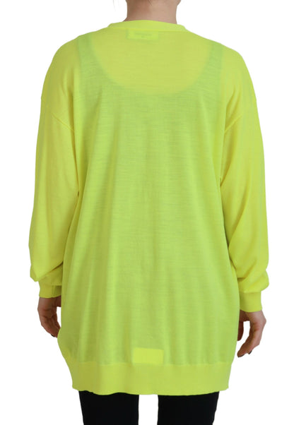 Dsquared² Gelber Wollstrick-Cardigan mit Knöpfen