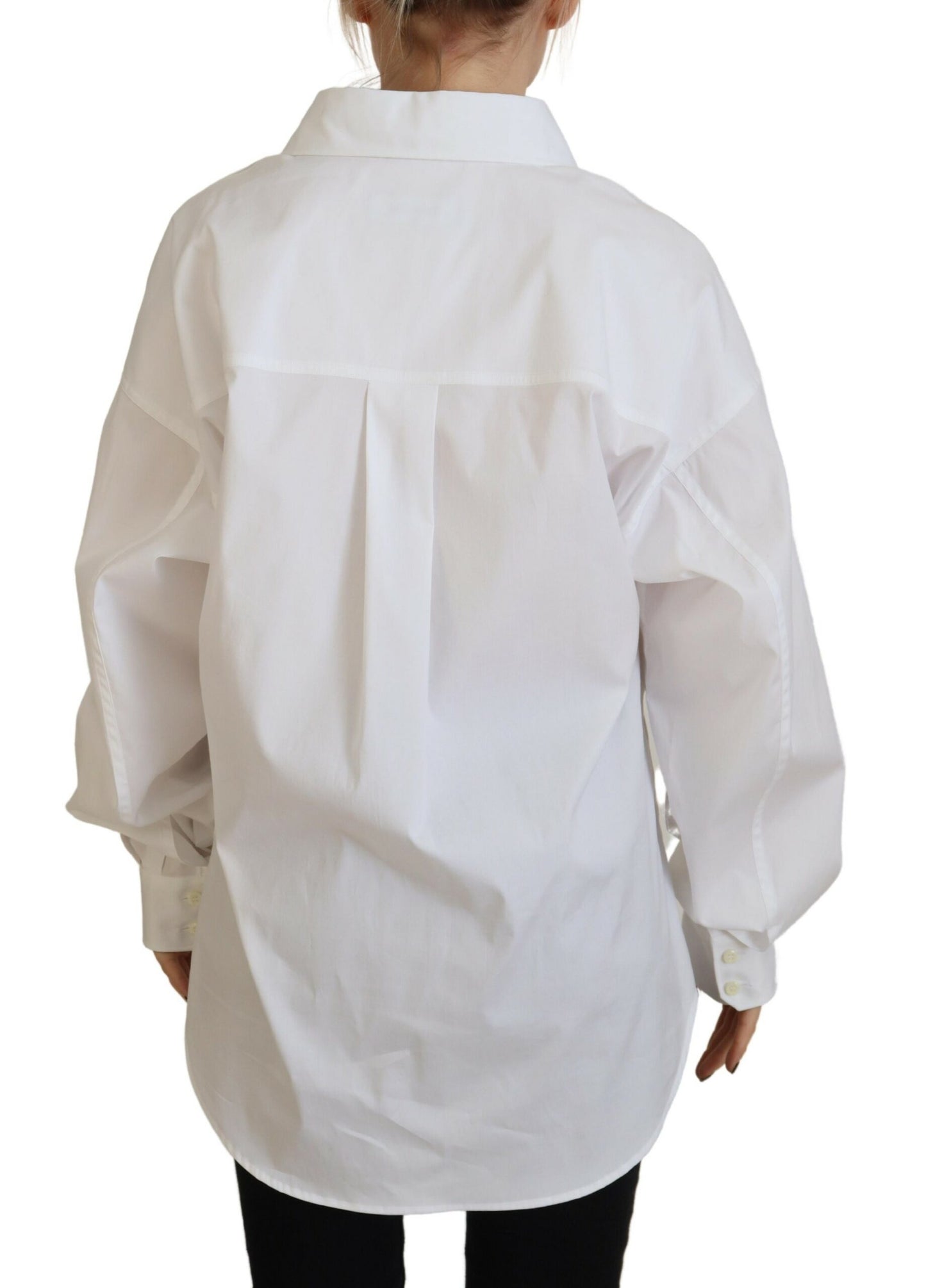 Dsquared² – Weißes Hemd aus Baumwolle mit Button-Down-Kragen