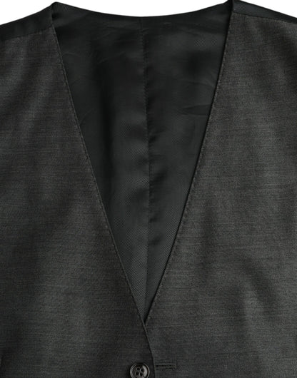 Dolce &amp; Gabbana Graue Weste aus Wolle für formelle Anlässe