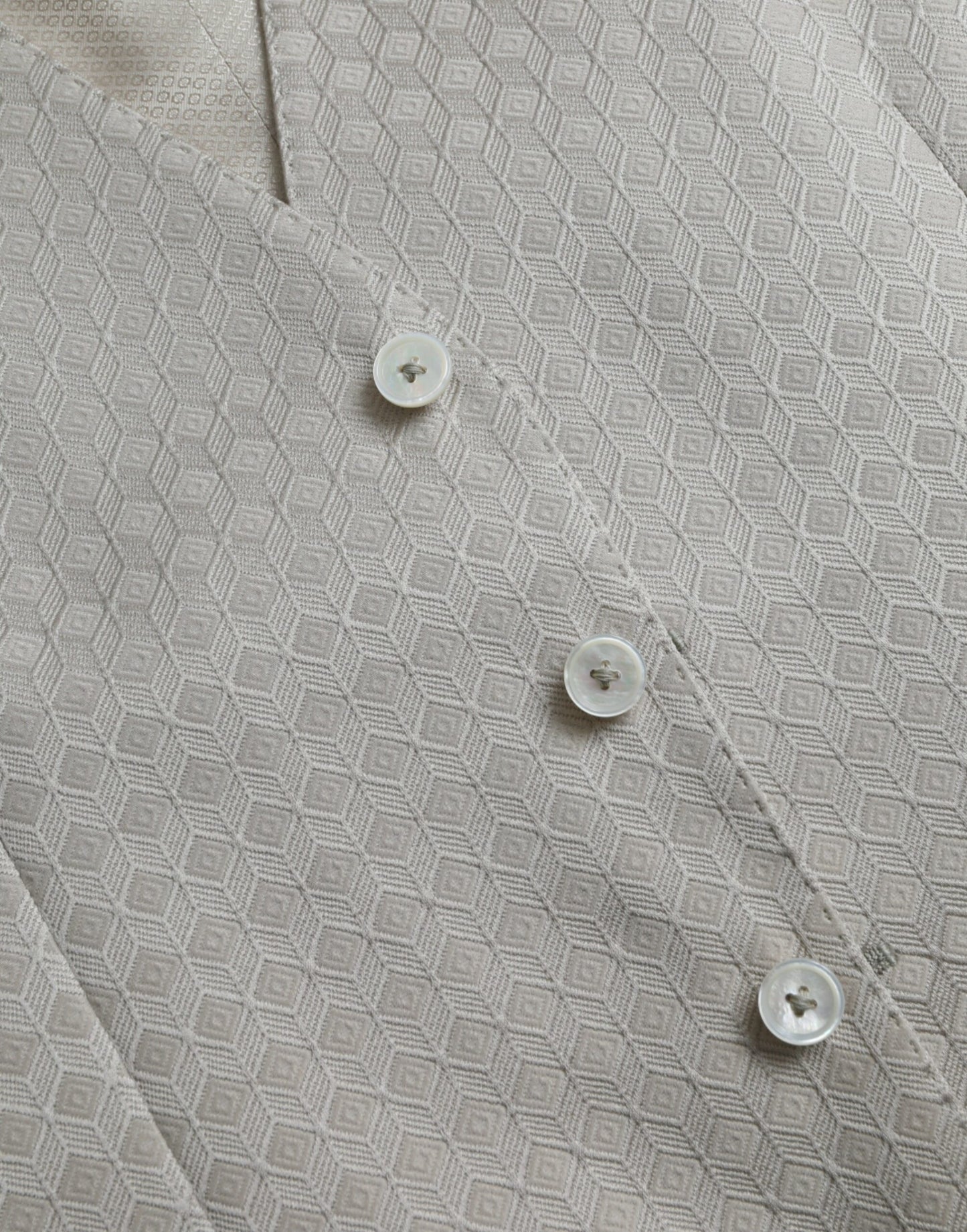 Dolce &amp; Gabbana – Weste aus cremefarbener Baumwolle, formelle Weste