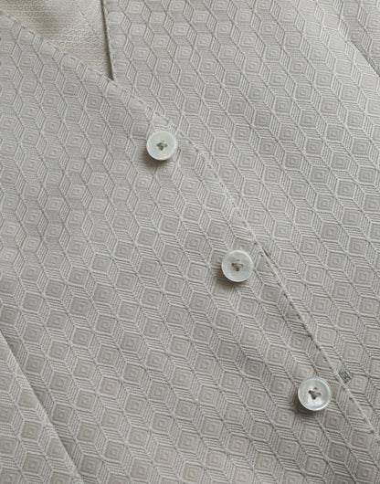 Dolce &amp; Gabbana – Weste aus cremefarbener Baumwolle, formelle Weste