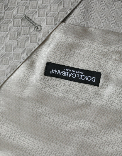 Dolce &amp; Gabbana – Weste aus cremefarbener Baumwolle, formelle Weste