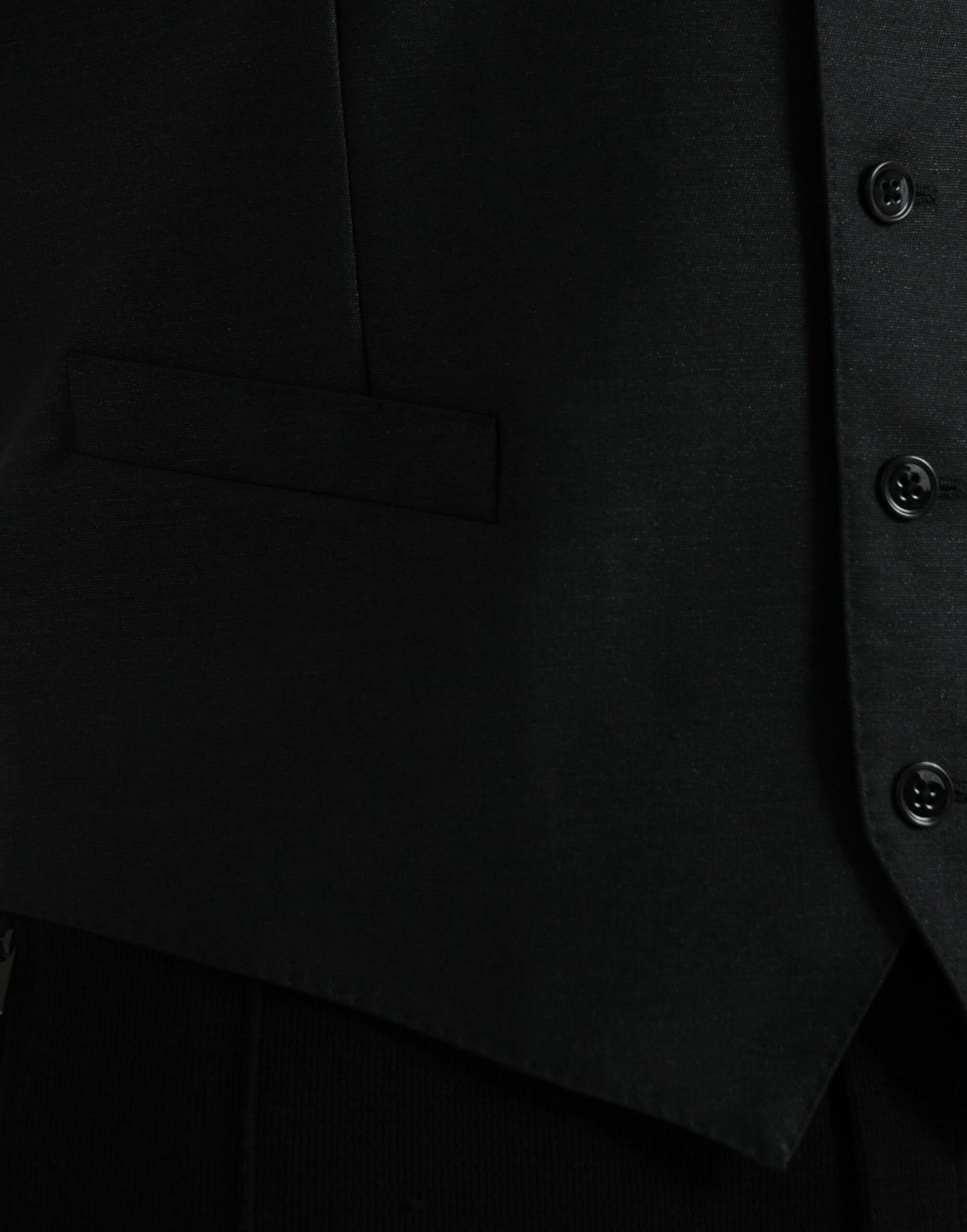 Dolce &amp; Gabbana Schwarze Wollweste, formelle Weste