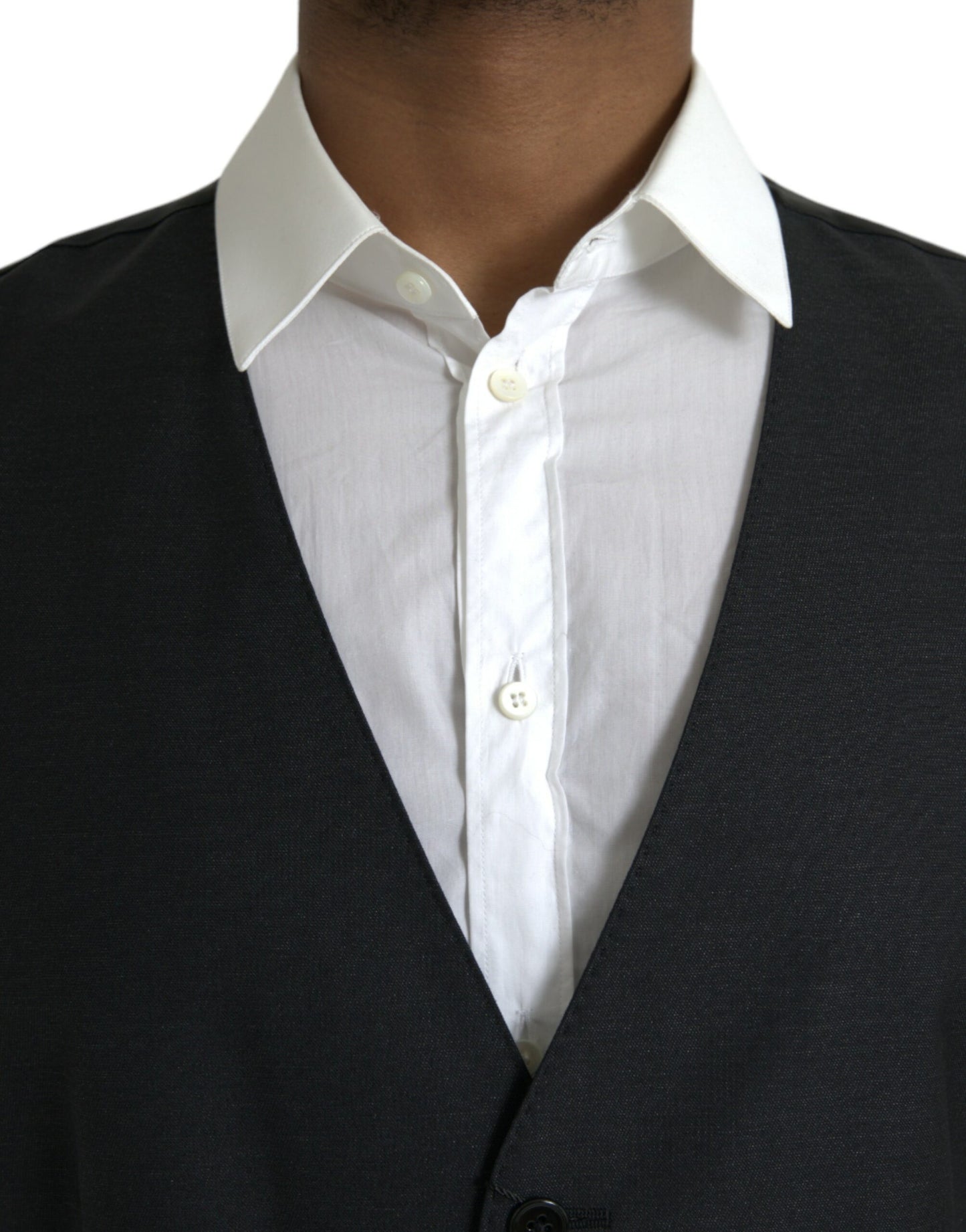 Dolce &amp; Gabbana Schwarze Wollweste, formelle Weste